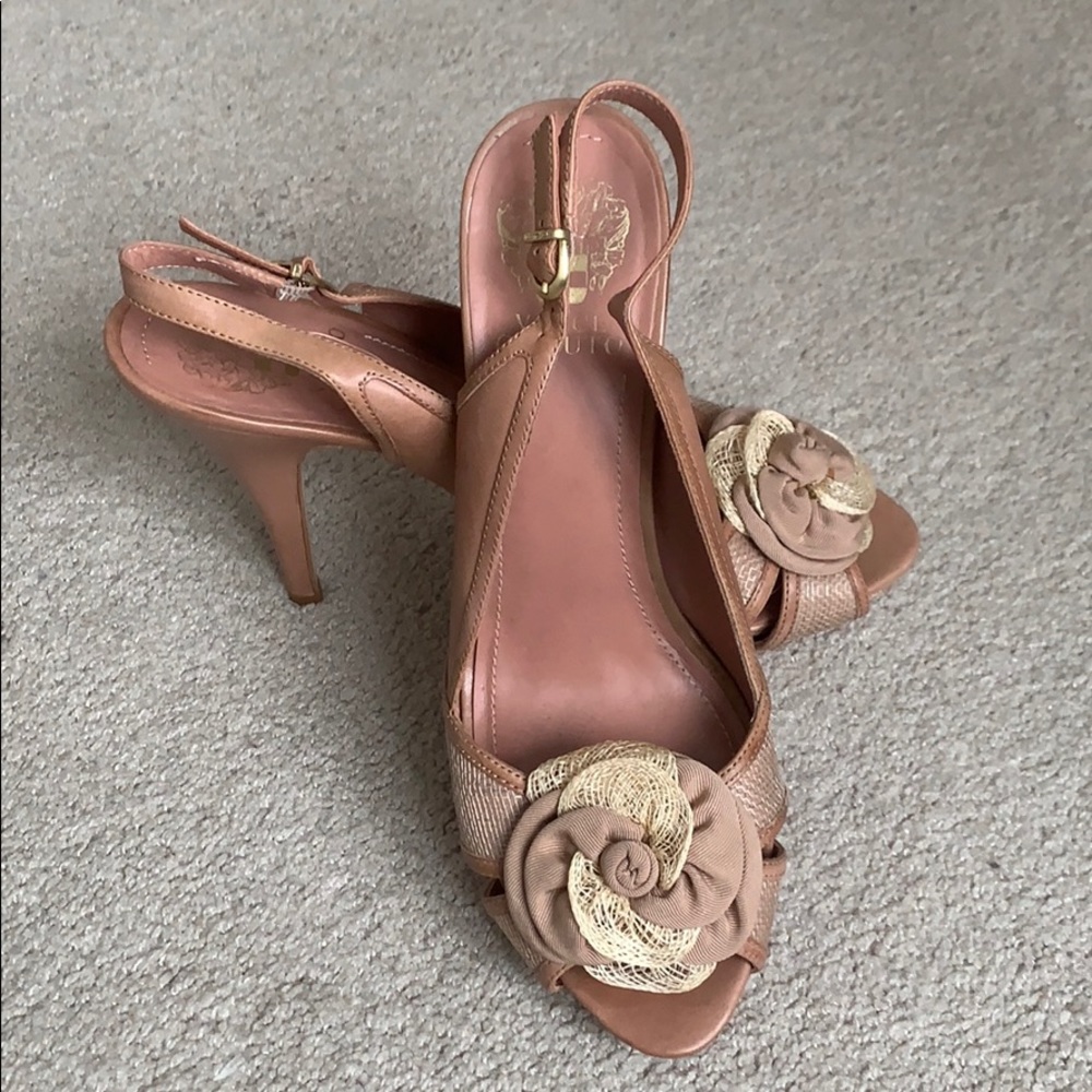 Vince Camuto Blush Leather Sandals